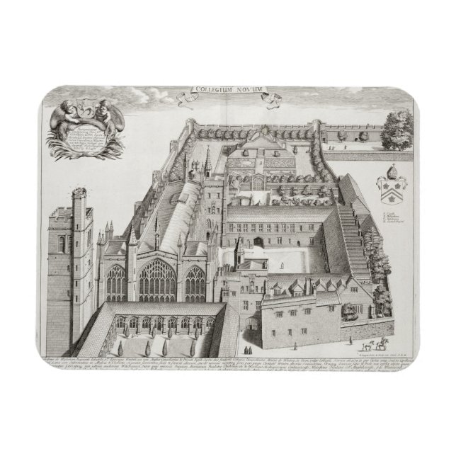 New College, Oxford, from 'Oxonia Illustrata', pub Magnet (Horizontal)