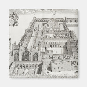 New College, Oxford, from 'Oxonia Illustrata', pub Magnet