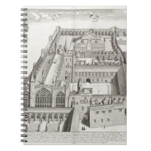 New College, Oxford, from 'Oxonia Illustrata', pub Notebook