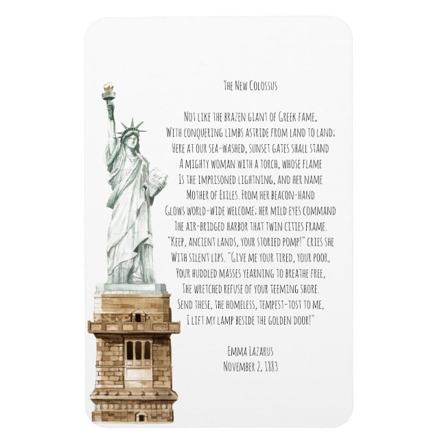 New Colossus Liberty Statue Magnet (Vertical)