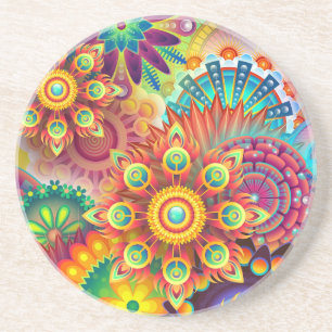 New Colourful Abstract BackGround Coaster