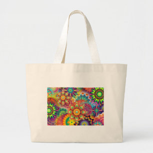 New Colourful Abstract BackGround Large Tote Bag