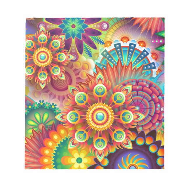 New Colourful Abstract BackGround Notepad (Front)