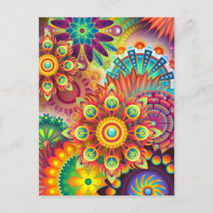 New Colourful Abstract BackGround Postcard