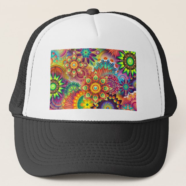 New Colourful Abstract BackGround Trucker Hat (Front)