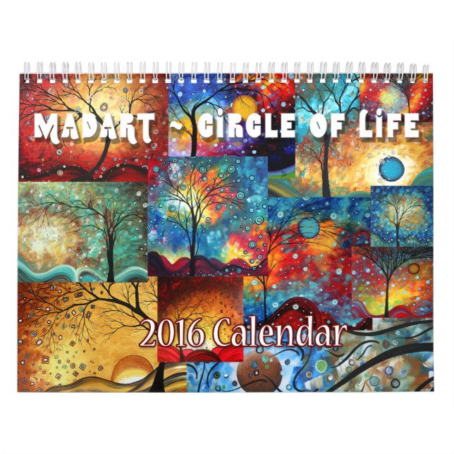 NEW Colourful MADART 2016 Circle of Life Calendar (Cover)