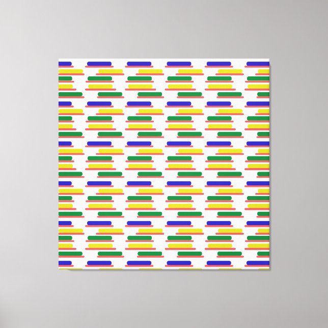 new colourful square and rectangle  canvas print (Front)
