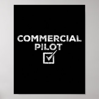 New Commercial Pilot Check Box Gift  Poster