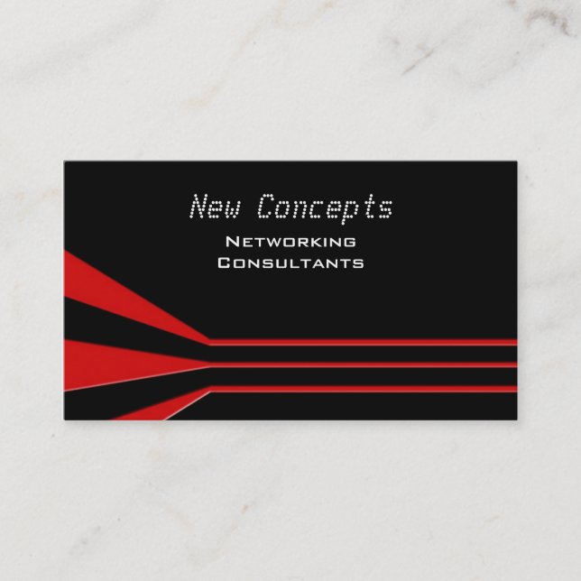 New Concepts, Networking Consultants Business Card (Front)