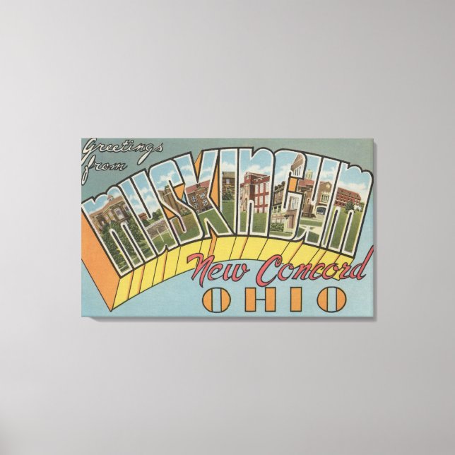New Concord, Ohio - Muskingum County Canvas Print (Front)