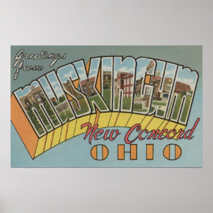 New Concord, Ohio - Muskingum County Poster