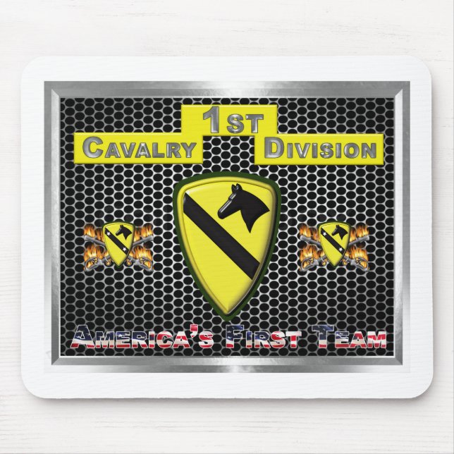 New Cool Redesigned 1st Cavalry Division Mouse Mat (Front)