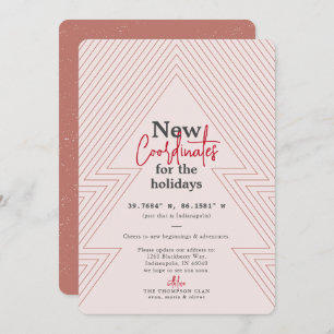 New Coordinates Blush Holiday Moving Announcement