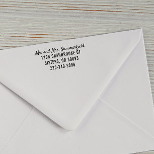 New Couple Personalised Return Address Self-ink Self-inking Stamp