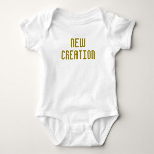 New Creation - Baby Boy Bodysuit Gold