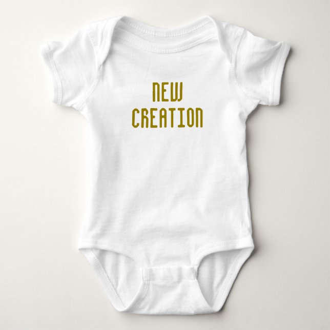 New Creation - Baby Boy Bodysuit Gold (Front)