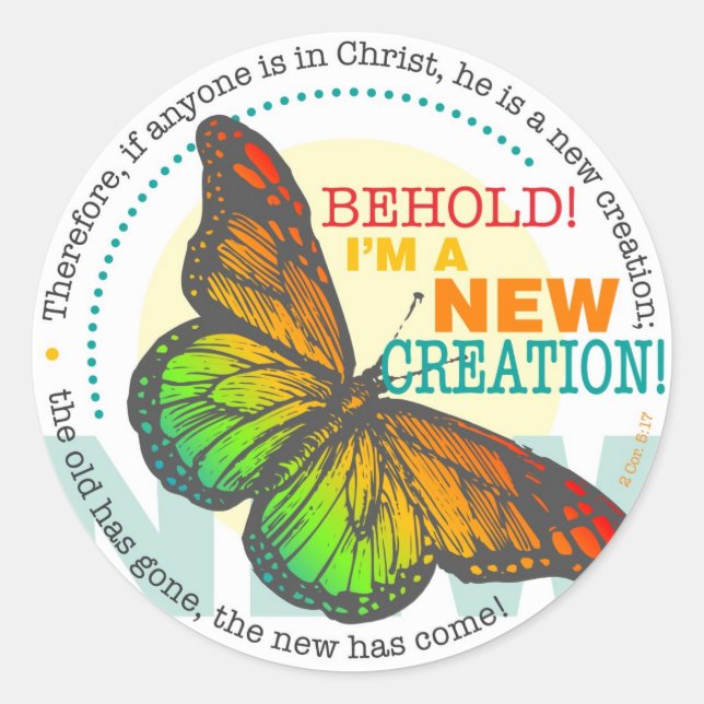 New Creation Butterfly Sticker (Front)