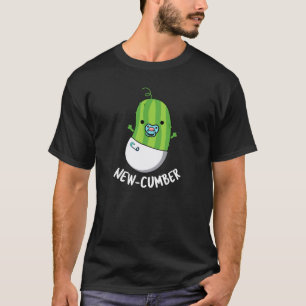 New-cumber Funny Veggie Cucumber Pun Dark BG T-Shirt
