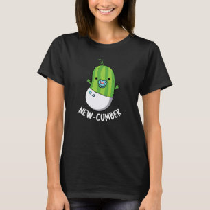 New-cumber Funny Veggie Cucumber Pun Dark BG T-Shirt