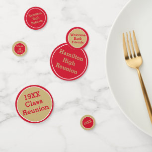 New! Custom class reunion table confetti