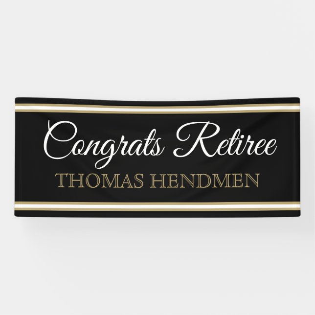 NEW! Custom Congrats Retiree Banner (Horizontal)