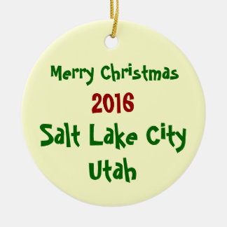 New CUSTOMIZABLE Salt Lake City CHRISTMAS ORNAMENT