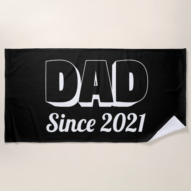 New Dad Beach Towel (Front)
