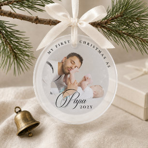 New Dad Christmas Gift Personalised Papa First Ornament