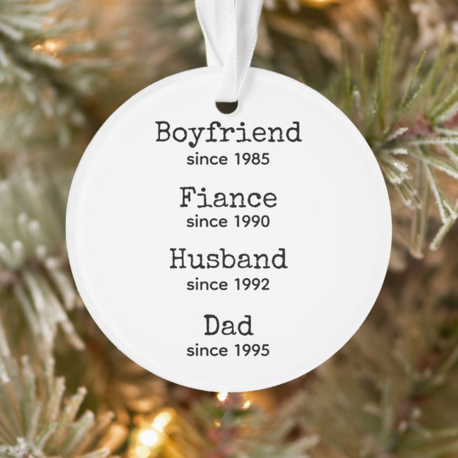 New Dad / Dad to Be Pregnancy Announcement Ornament (Tree)