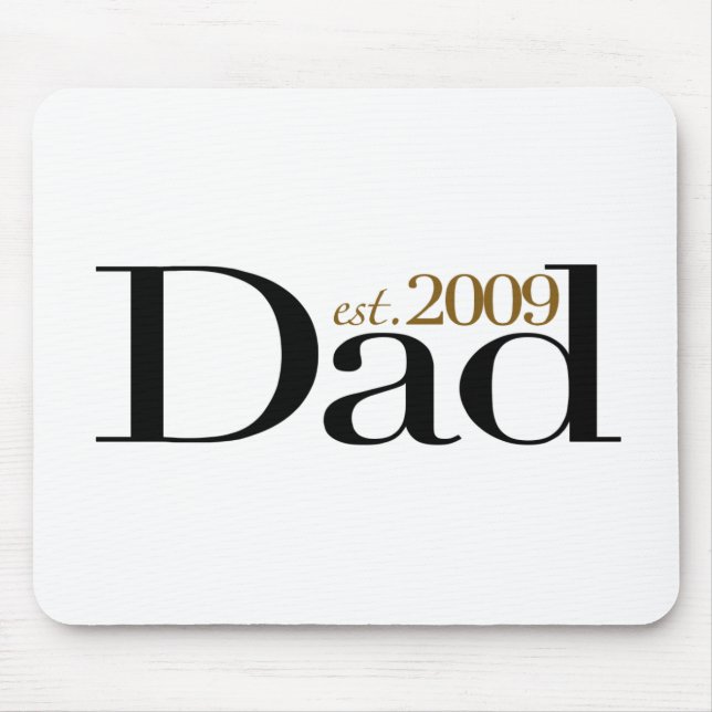 New Dad Est 2009 Mouse Mat (Front)