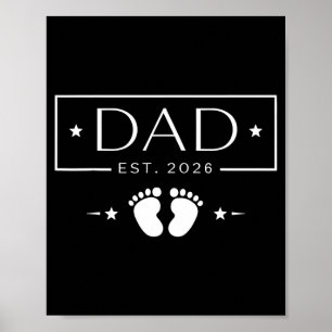 New dad est 2026 fathers day first time dad poster