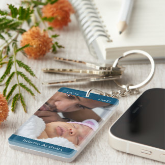 New Dad First Time Dad Custom Photo Father Gift Key Ring