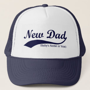 New Dad Hat, Personalised s Name or Year Trucker Hat