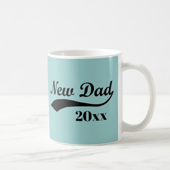 New Dad Mug, Custom Text Coffee Mug (Right)