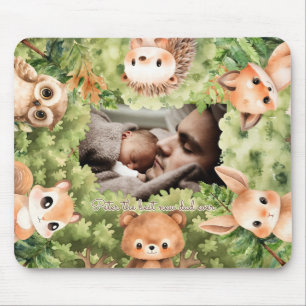 New Dad New Born Photo Mouse Mat