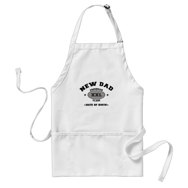 New Dad Personalised Gift XXL Standard Apron (Front)
