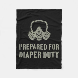 New Dad Prepared For Diaper Duty Funny Small  Fleece Blanket