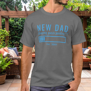 New Dad Sleeping Patch Blue Design T-Shirt