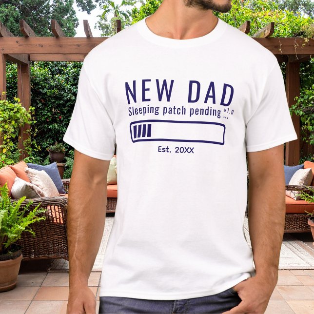 New Dad Sleeping Patch Bold Typography T-Shirt (Creator Uploaded)