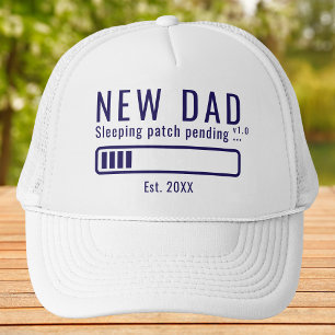 New Dad Sleeping Patch Bold Typography Trucker Hat
