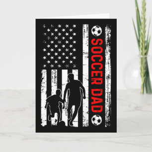 New Dad Soon To Be Soccer Daddy Retro American Usa Card