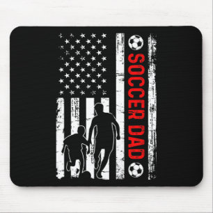 New Dad Soon To Be Soccer Daddy Retro American Usa Mouse Mat