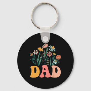 New Dad Wildflower First Birthday &amp; Baby Showe Key Ring