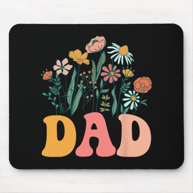 New Dad Wildflower First Birthday &amp; Baby Showe Mouse Mat (Front)