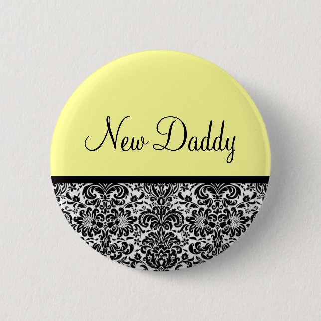 New Daddy 6 Cm Round Badge (Front)