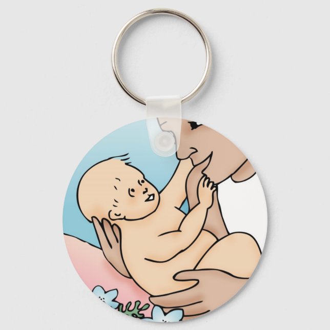 New Daddy and Baby Key Ring (Front)