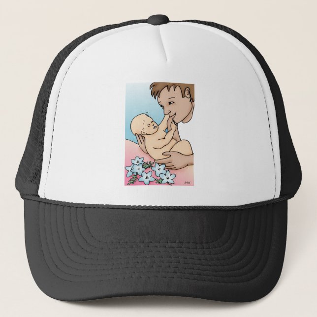 New Daddy and Baby Trucker Hat (Front)