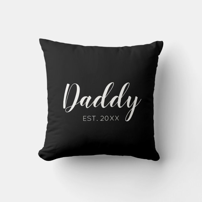 New Daddy Established 2022 typography Cushion (Front)
