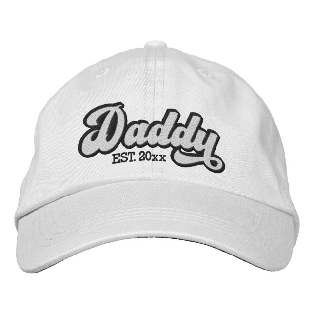 New Daddy Established Personalized Embroidered Hat (Front)