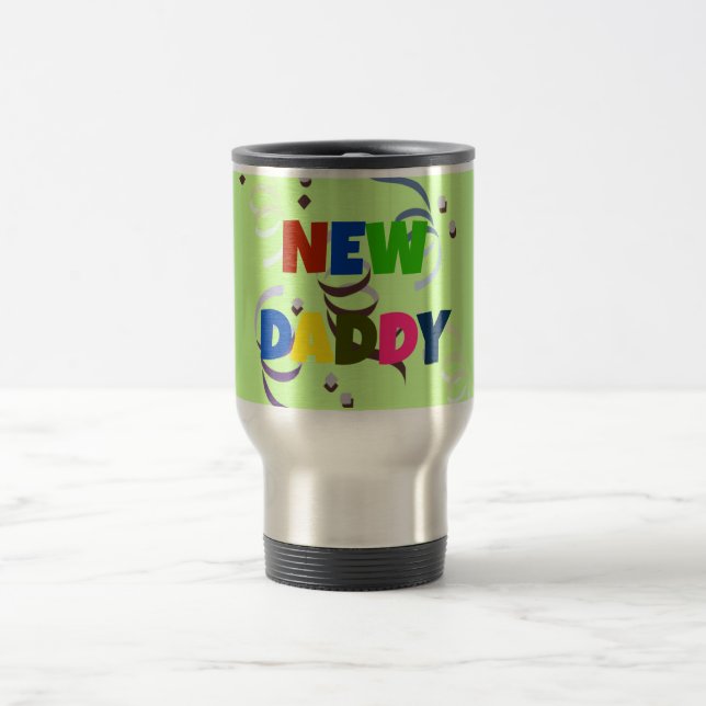 "NEW DADDY" in colorful lettering Mug (Center)